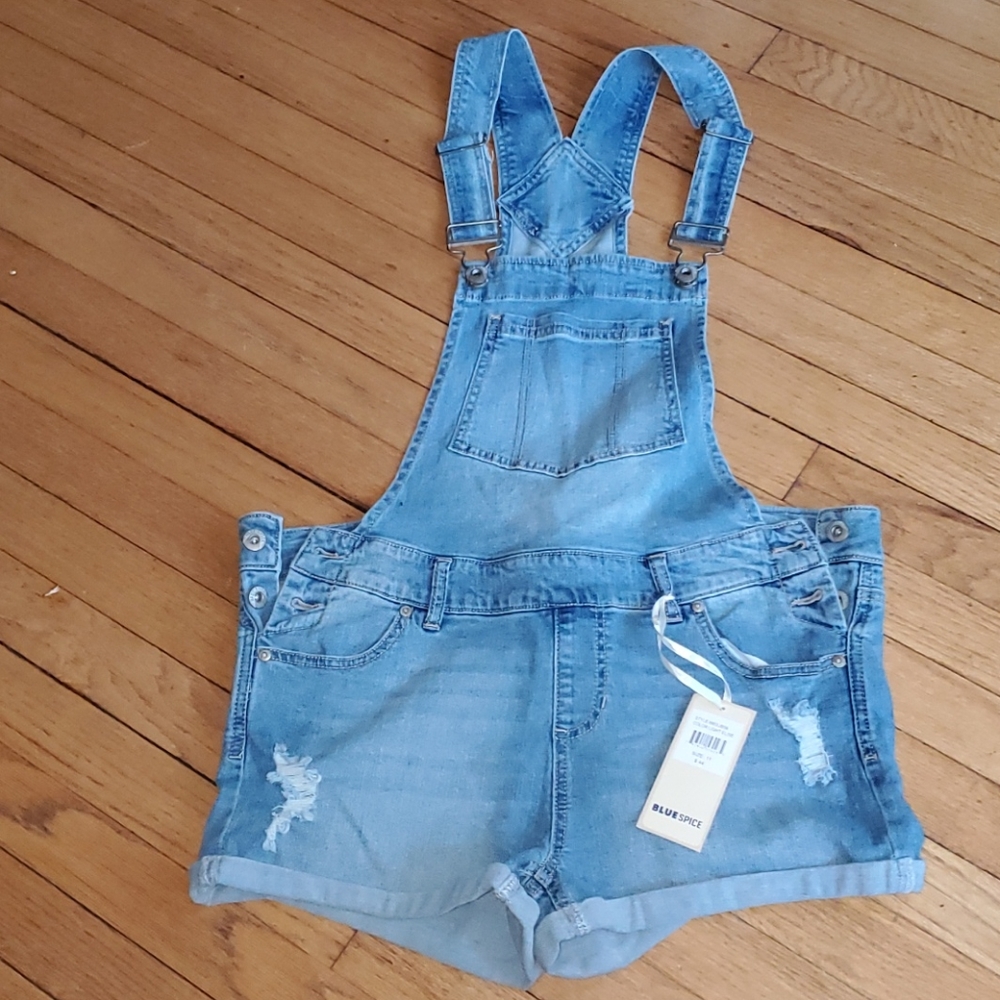 💙Blue Jean Overall Shorts - Juniors 11